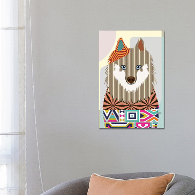 Samoyède par Lanre Studio - impression sur toile tendue
