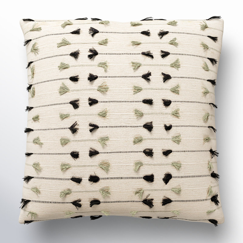 Santina 100% Cotton Throw Square Pillow, 20" x 20", Pillow Cover Only - No Insert