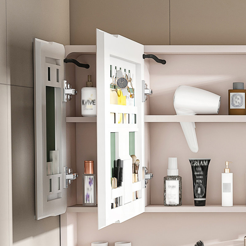 Armoire décorative, armoire à pharmacie, armoire à miroir avec 3 lumières DEL et fonction de désembuage, armoire de salle de bain