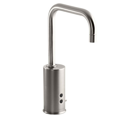 Gooseneck Single-Hole Touchless Dc-Powered Commercial Faucet with Insight Technology and Temperature Mixer