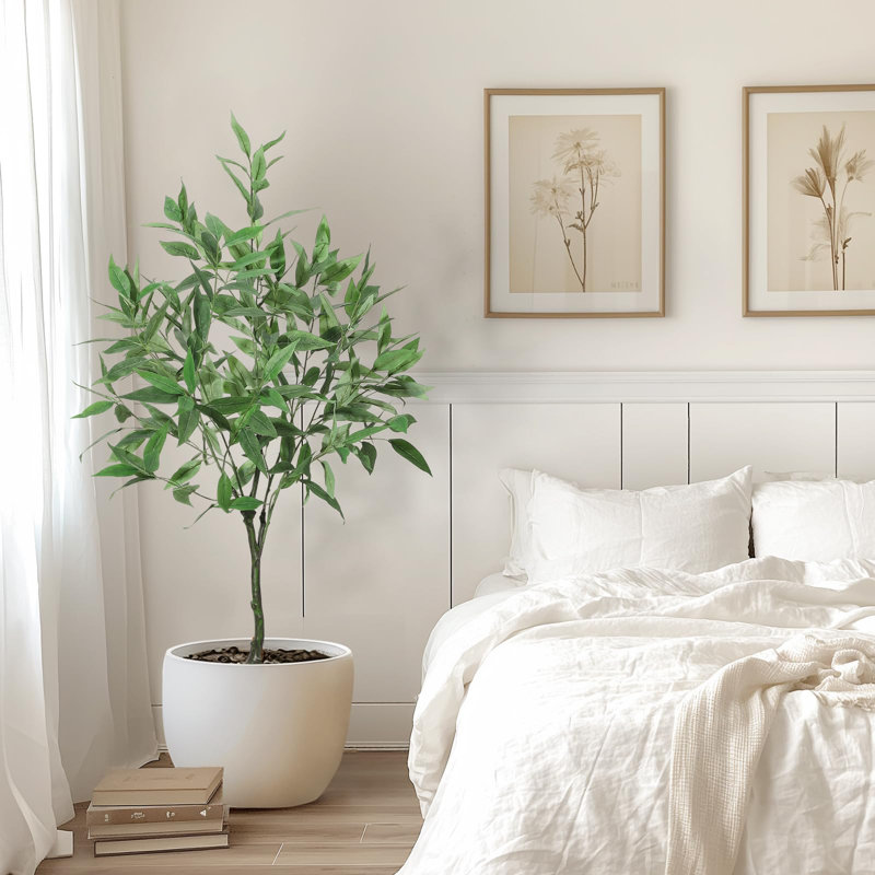 Faux eucalyptus artificiels avec eucalyptus, H 48 po x l 6 po x P 6 po