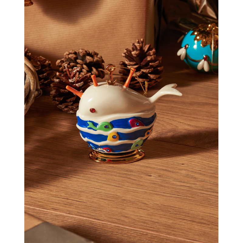 Bianca The Good Whale Hand-Decorated Porcelain Ornament