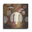 Art mural en métal luxueux «Rock N Roll Drums Brown» par Michael Mullan-102872764