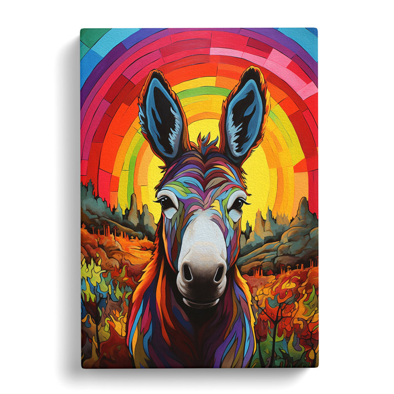 Donkey Colour Field - Print, 76cm H x 50cm W x 3cm D