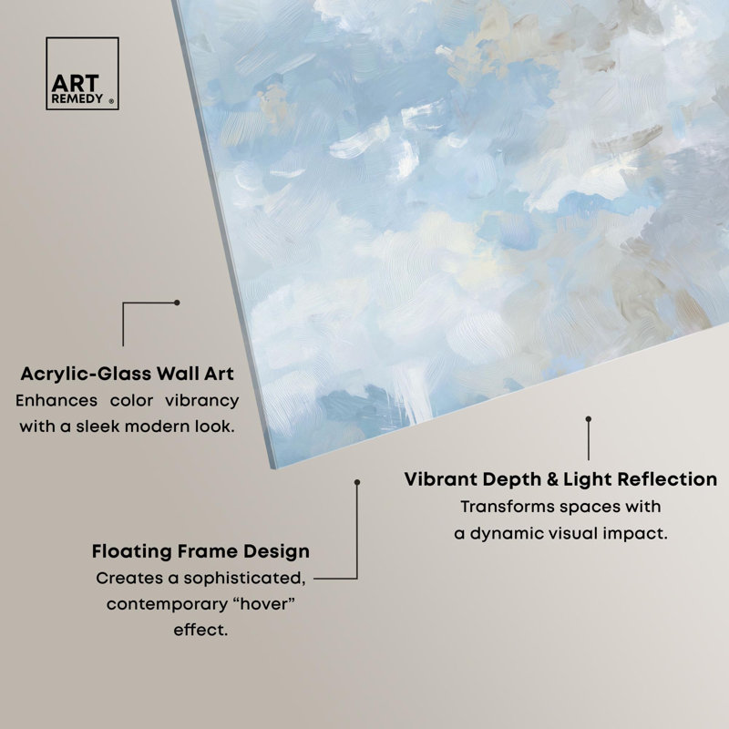 «Azure Mist Shimmer», impression sur toile apaisante par Art Remedy, H 30 po x l 20 po