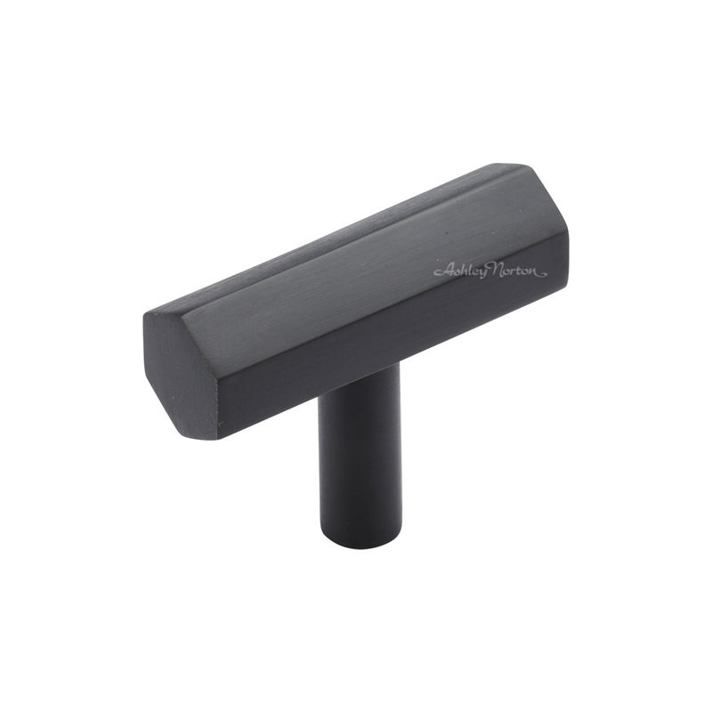 Hex Modern T Cabinet Pull, Dark Oil Rubbed
