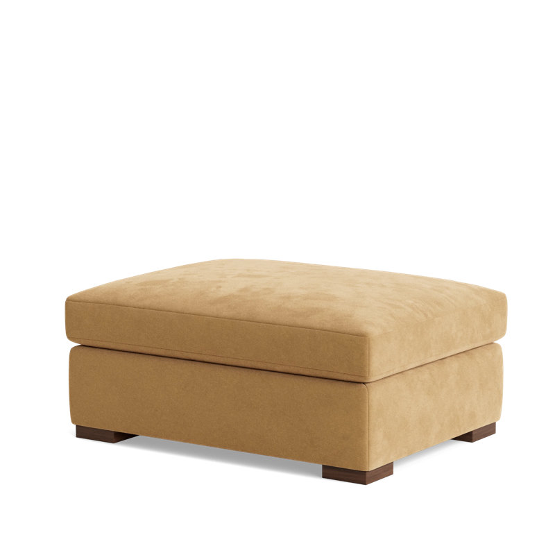 Lucca Ottoman, Performance Velvet - Nutmeg