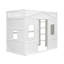 Lit mezzanine simple avec échelle - blanc-1431552147