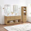 Meuble-lavabo double 72 po avec plateau en pierre blanche Kaiser-1466601885