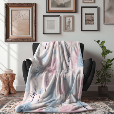 Jeté Delicate Winter Mountain Range - 1 pièce Premium S