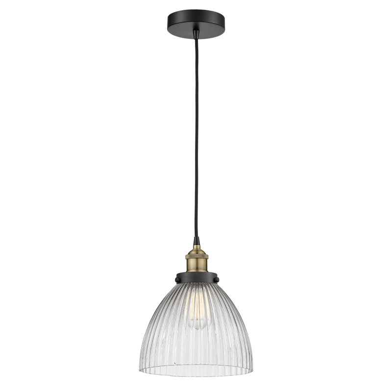 Tallulah 1 - Light Dome Pendant, Black Antique Brass