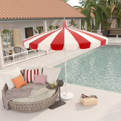 Parasol de pagode bicolore Sunbrella® 8,5 pi Ayman