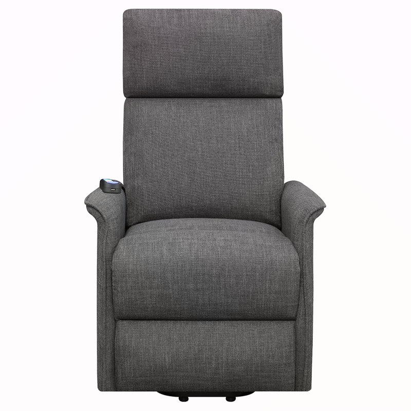 Fauteuil inclinable électrique lève-personne rembourré avec télécommande câblée, Gris