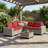 5-Person Outdoor Sectional Sofa Set With All-Weather HDPE Rattan, Cushions, And Wide Armrests-1007000678