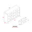 Ensemble commode 6 tiroirs Ashford