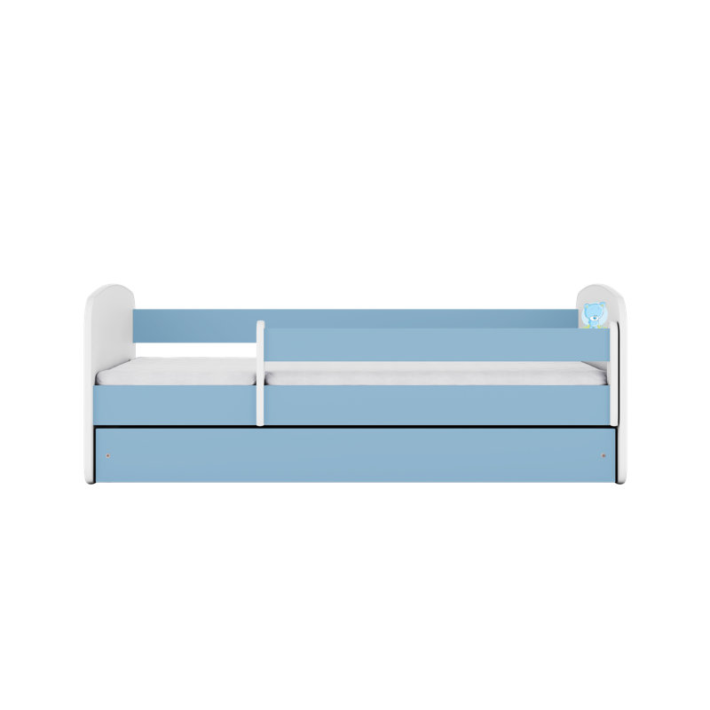Cicero Drawer Convertible Bed and Mattress, Toddler (81 x 145 cm), Blue