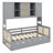 Wooden Daybed With Trundle, And All-In-One Cabinet And Shelf-1241655477