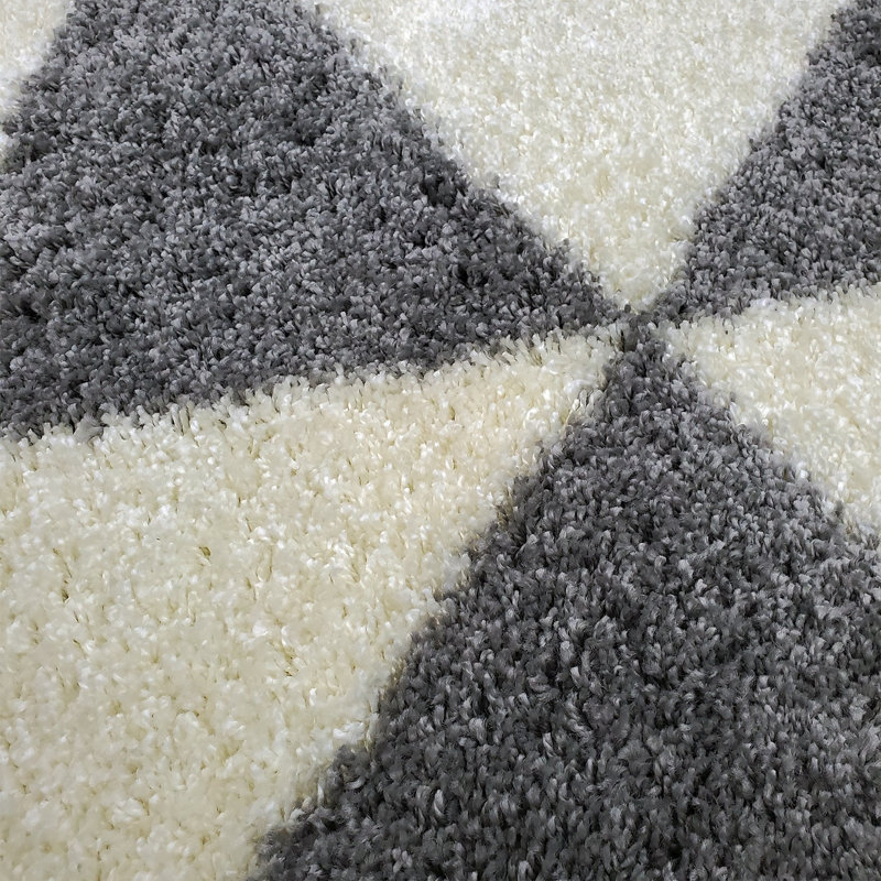 Nay Geometric Shag Area Rug, Rectangle 160 x 230cm
