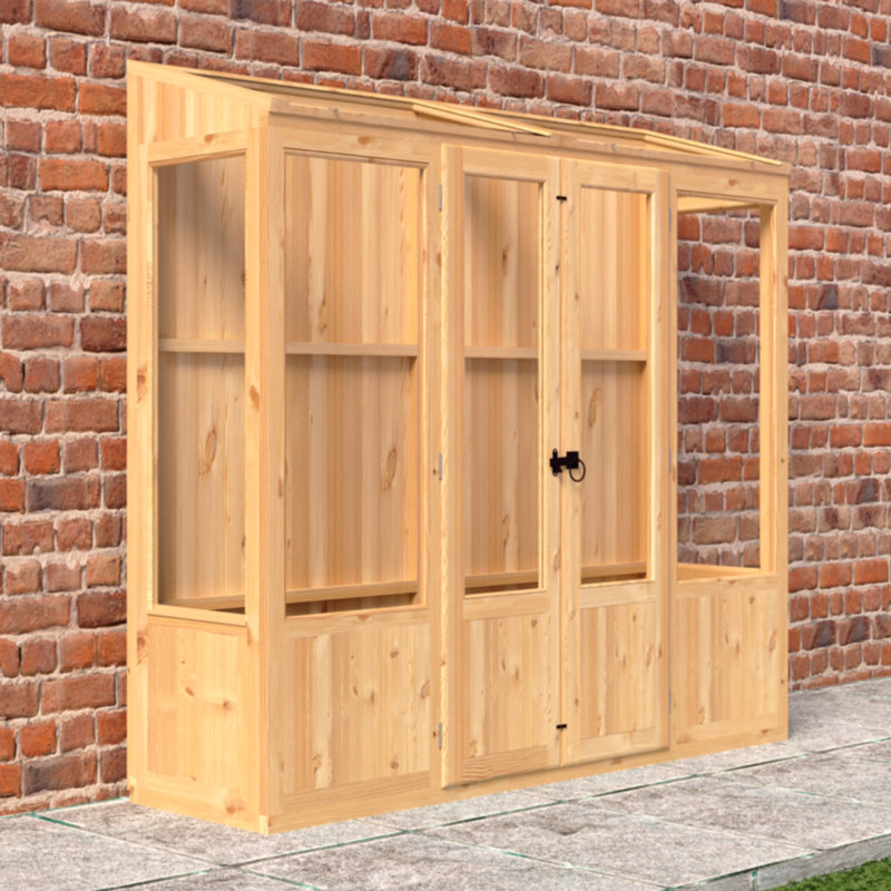 6.5 Ft W x 2 Ft D Lean-to Holme Greenhouse