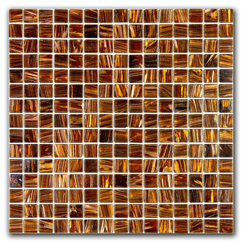 Celestial 0.8" x 0.8" Glass Grid Mosaic Wall & Floor Tile , Milestone Gray