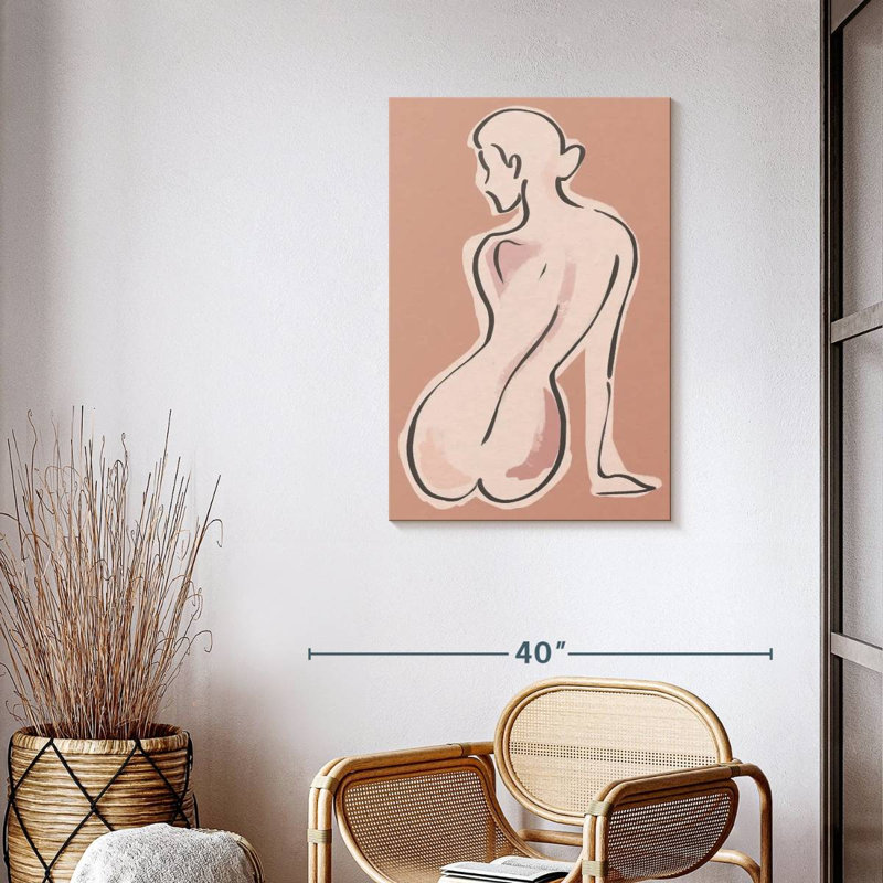 Belles lignes féminines sur toile, H 36 po x l 24 po x P 1,25 po