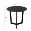 Table de bout Jole, plateau en verre céramique noir de 39 po, base en métal