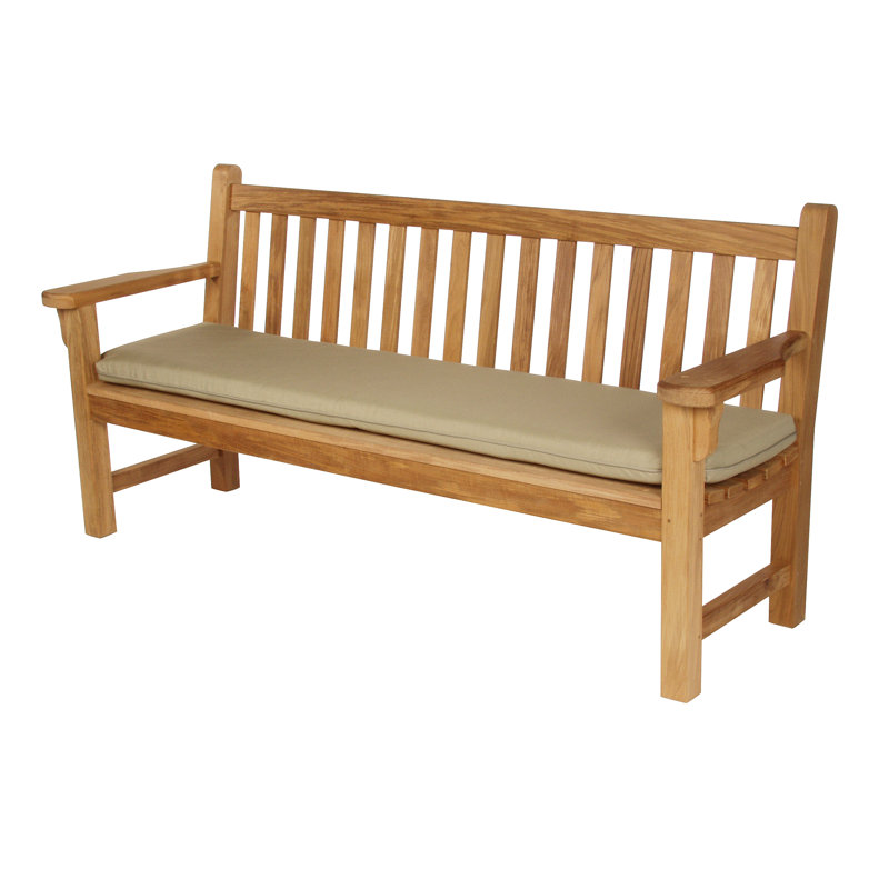 London Outdoor Teak Bench, 35" H x 75" W x 25" D