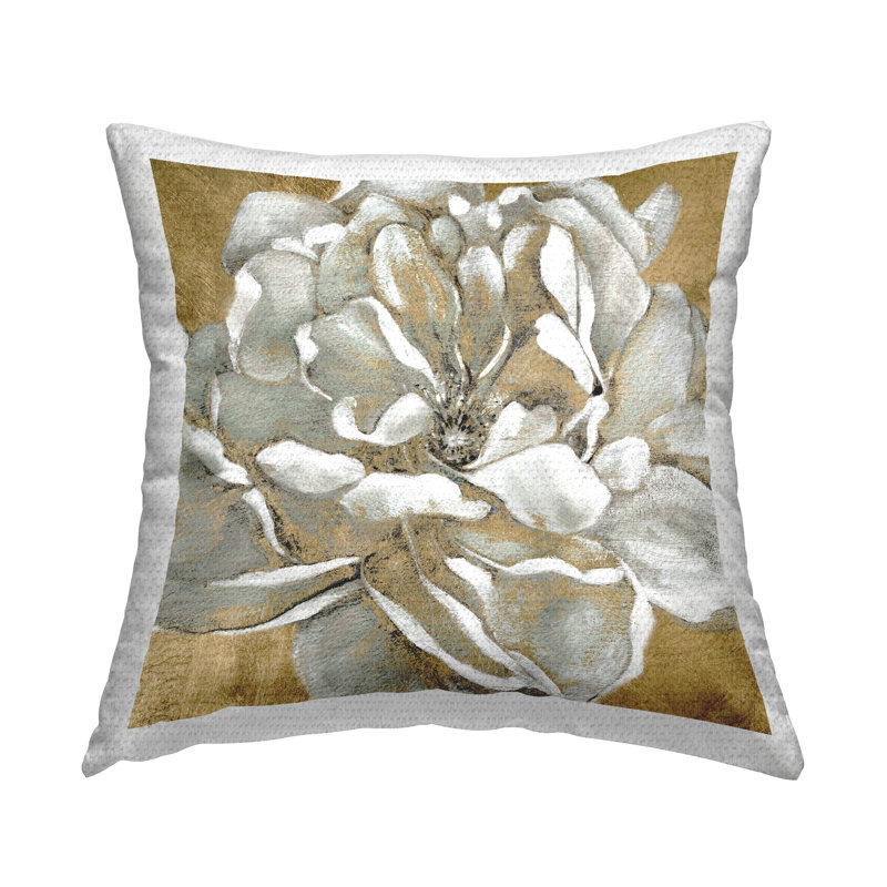 Coussin d'extérieur à imprimé floral Blush