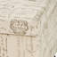 Beige avec housse en tissu de lin, structure en bois, couleur, siège supplémentaire et rangement polyvalent - option de sièges contemporains de style français Flair