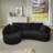 120.9" Upholstered Sectional Sofa Oversized L-Shaped Sofa And Chaise - No Assembly Required-1821241318-1821241338