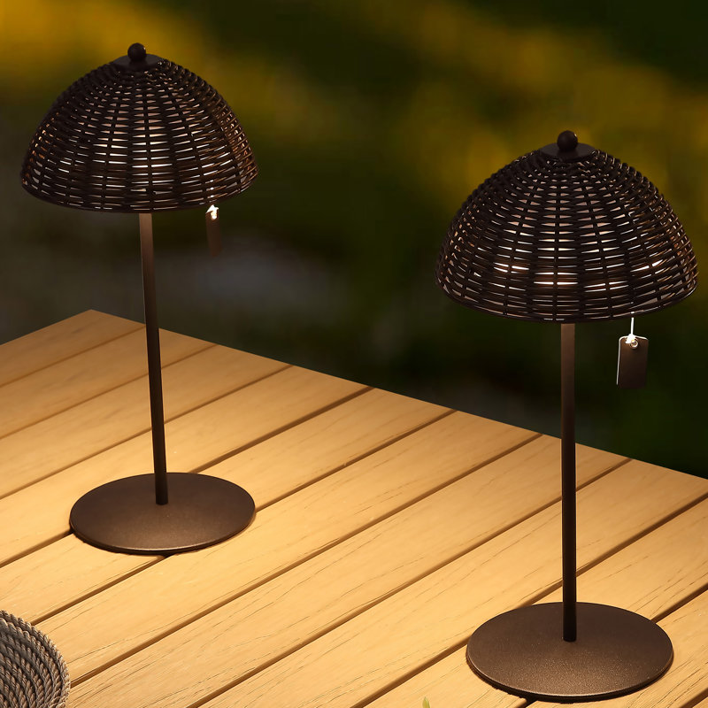 Lampe de table à DEL intégrée et d'extérieur à intensité variable de 12,75 po Tilly