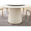 Table de salle à manger 59 po en pierre frittée avec support rotatif rond de 31,5 po, 6 à 8 places assises, plateau tournant moderne en bois et en métal avec grattoir, sièges 6 à 8 po, anti-rayures, support fin