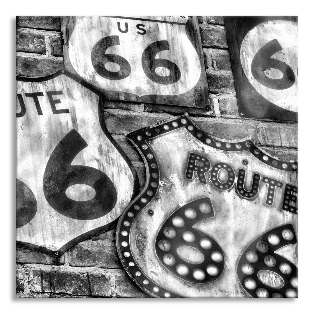 Glasbild Route 66