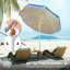 Multicolore portatif parasol de plage, UV 50+