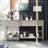 Rustic Wood Storage Sofa Console Table with two Different Size Drawers and Bottom Shelf-1740194099