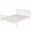 Lit mezzanine simple au-dessus d'un lit double avec escalier, blanc-254160884
