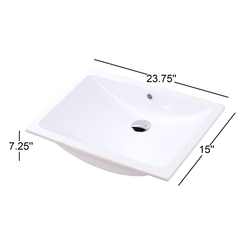 Piazza 23.62'' L Bathroom Sink