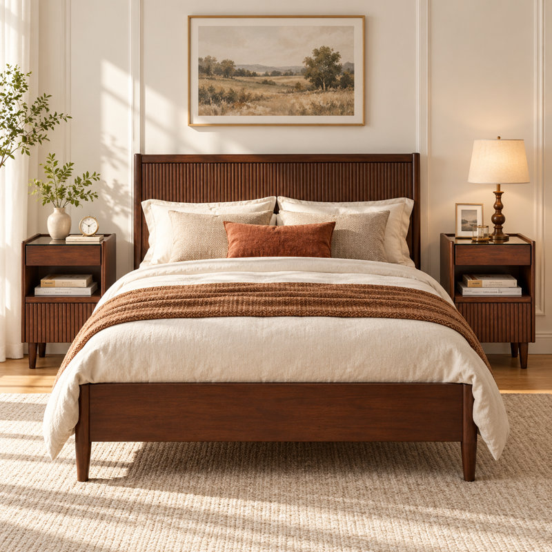11.8 " W Solid Wood Standard Drawer Nightstand
