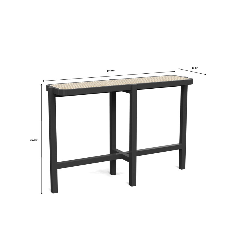 Lizton 47.25'' Console Table, Black