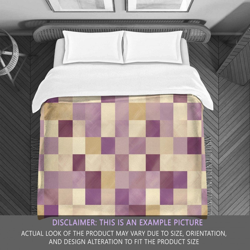  Checkered Feminine Comforter, Twin Extra Long Comforter