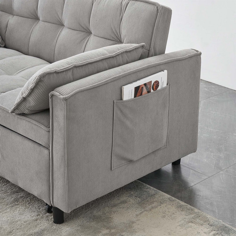 Comfortable Double Sofa Bed with Pull-out Function for Living Room