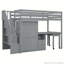 Bureau et garde-robe - Lit mezzanine multifonctionnel peu encombrant-108933547-108933548
