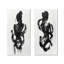 «And And Minimal Woman Silhouette I - Abstract Shapes», ensemble de 2 pièces d'art mural-1094585960-1094586006