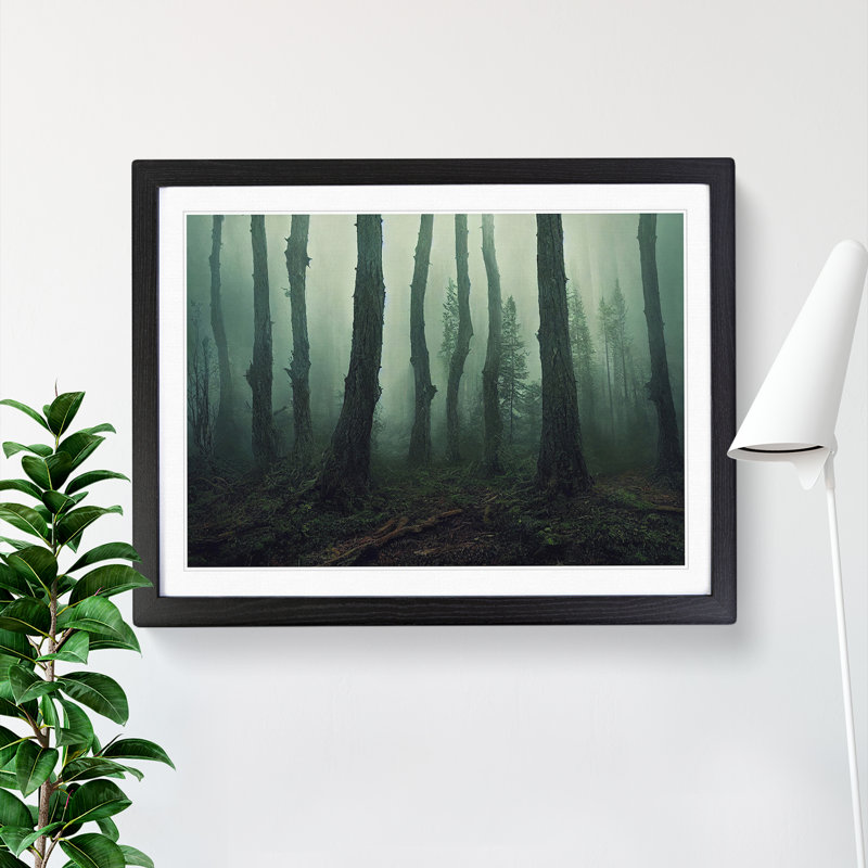Forest Mist Vol.3 - Single Picture Frame Painting, Black, 25cm H x 34cm W x 2cm D