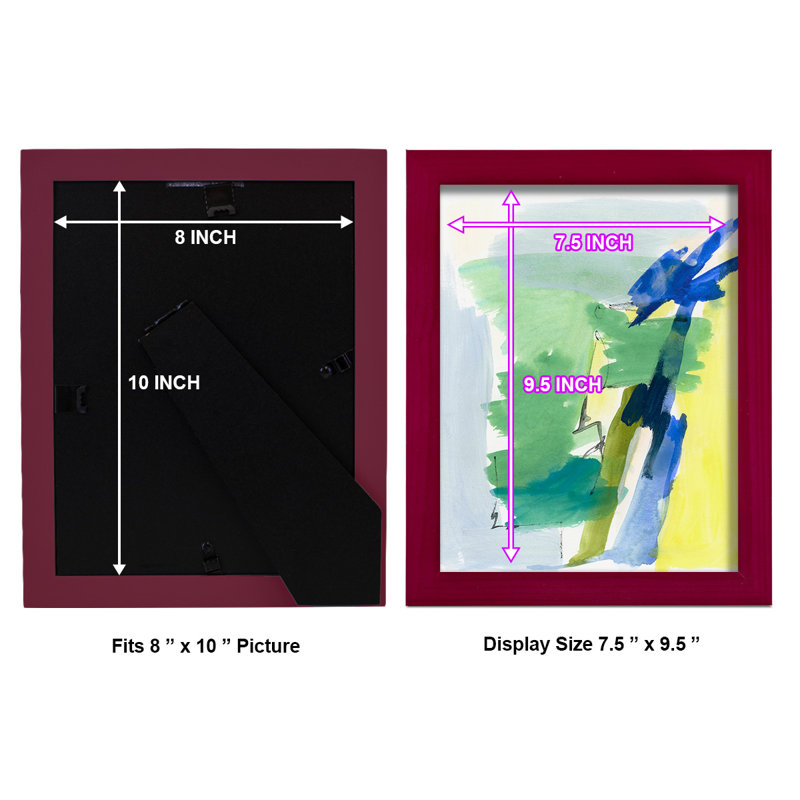 Wicklow III - Imprimé, H 11 po x l 9 po x P 1 po, Papier avec cadre rouge