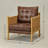 28.7'' W Top-grain Genuine Leather Accent Chair With Jute Rope Wrapped Arms-1012755208-1012755206