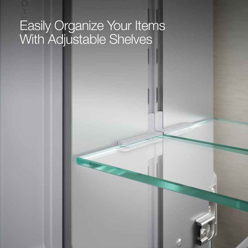 Embark Premium. Rectangular Two-Door Medicine Cabinet, 26" H x 30" W x 4" D