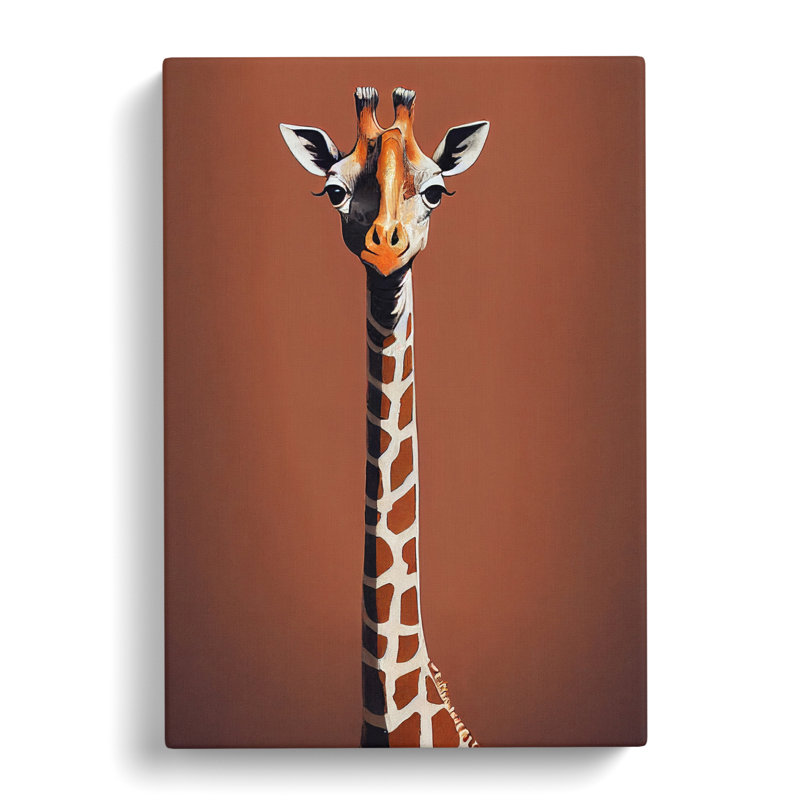 Tall Giraffe - Wrapped Canvas, 50cm H x 35cm W x 3cm D