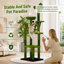 Arbre à chat 72 po avec capsule transparente, poteaux en sisal, perchoirs moelleux et jouets interactifs pour chats d'intérieur de toutes tailles