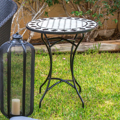 Serina Round Metal Outdoor Bistro Table , cm W cm D
